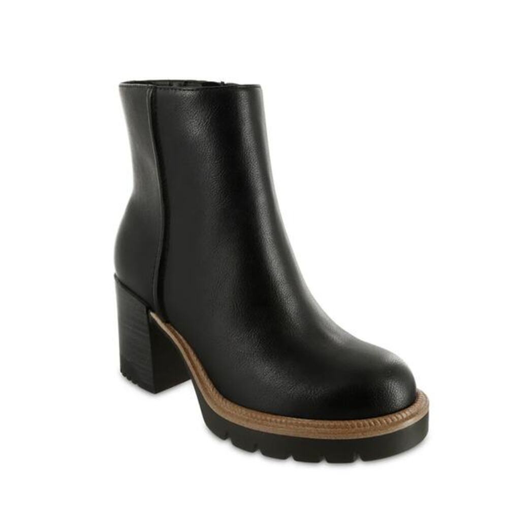 MIA Women's Nathan Black Tumble Leather Chelsea Boot Size 8.5